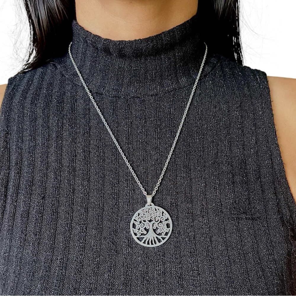 Tree of Life Pendant Necklace | Handmade | Stainless Steel